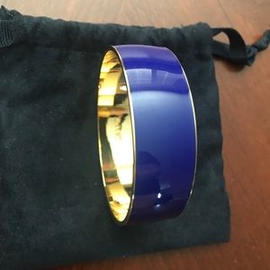 J Crew Gold and enamel bangle bracelet